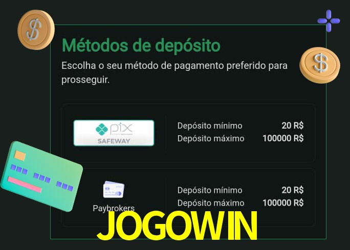 O cassino JOGOWINbet oferece uma grande variedade de métodos de pagamento